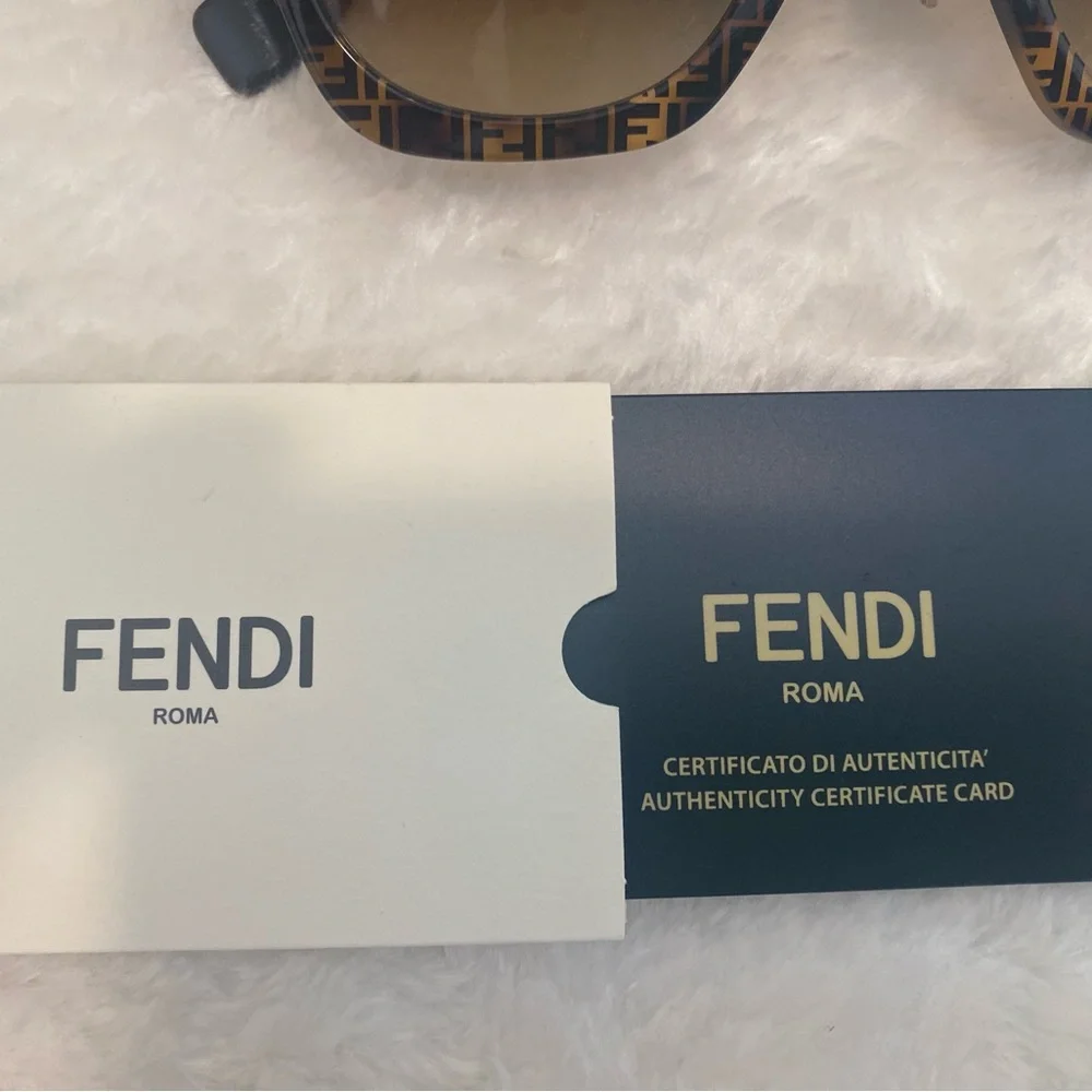 FENDI ROMA Brown 52mm Gradient Logo Sungasses